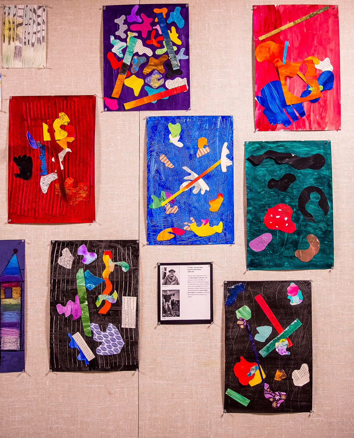 2nd Grade: Henri Matisse & Rex Ray: Cut-outs & Collage – In the K